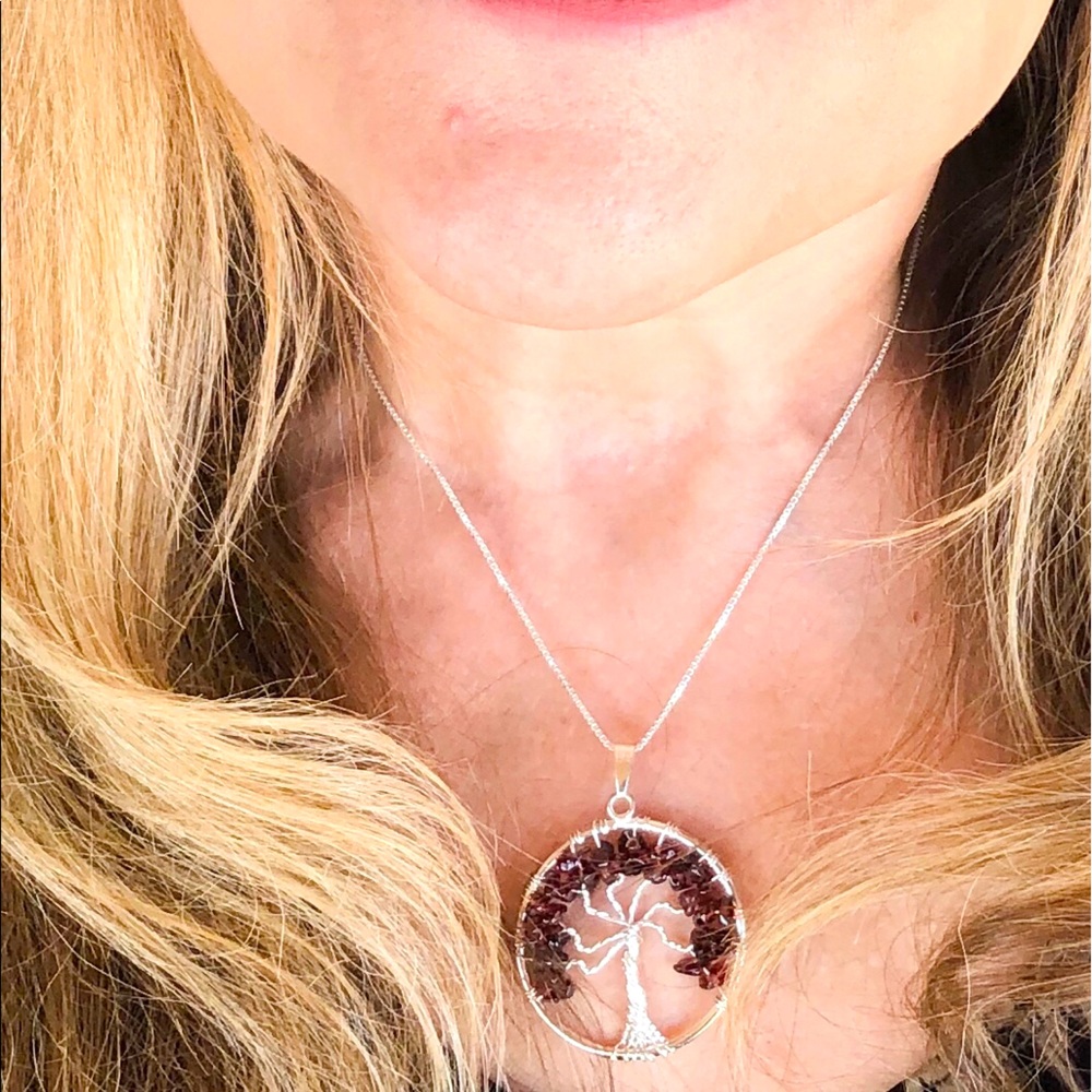 Tree of Life Pendant & Sterling Silver Necklace